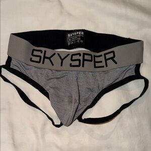 Skysper Men's Black and Gray Briefs